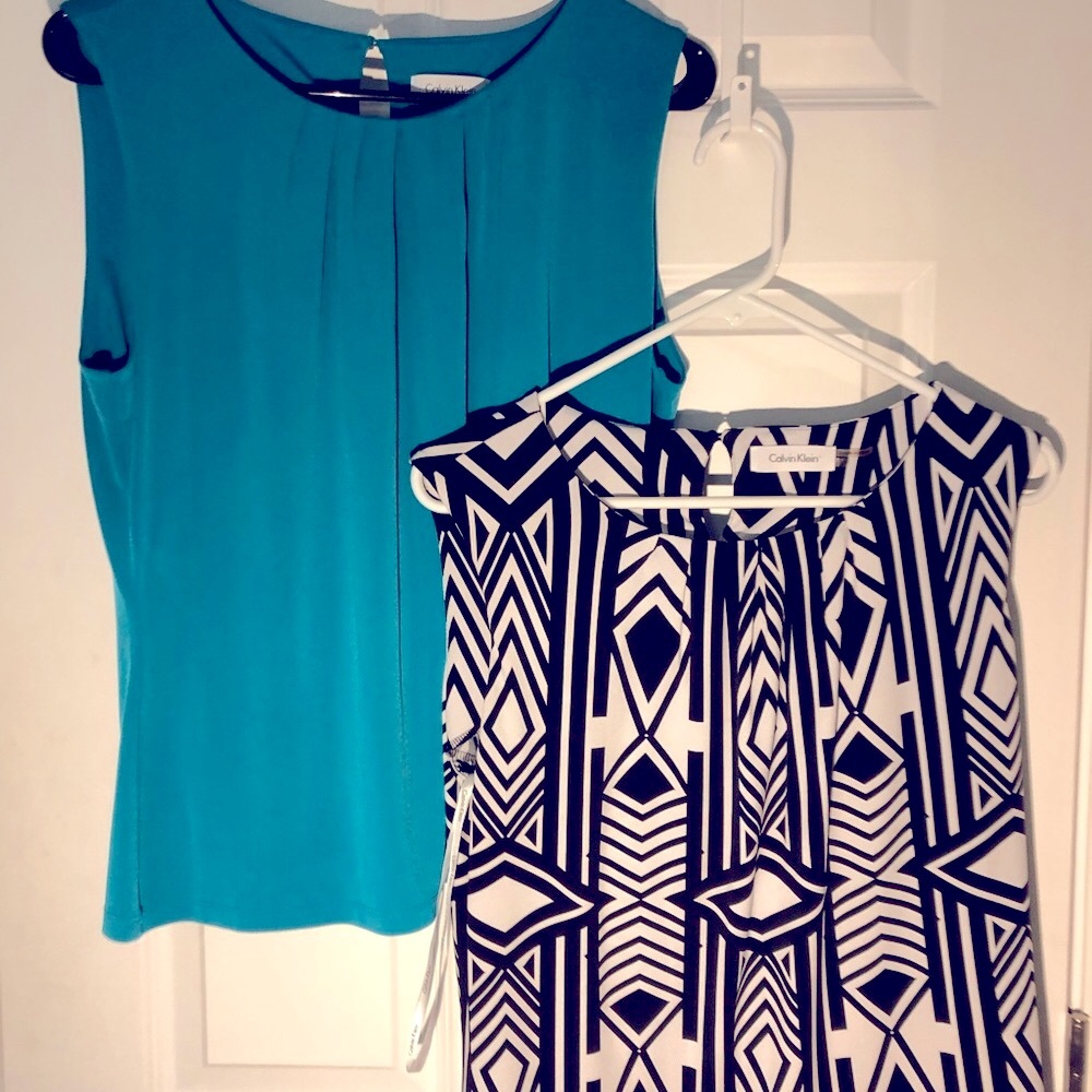 Calvin Klein size large set of 2 tops!
